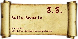 Bulla Beatrix névjegykártya